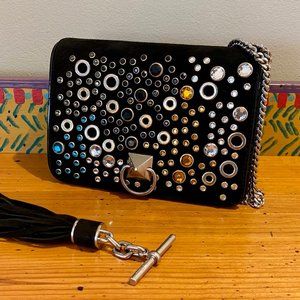 Sonia Rykiel suede leather small shoulder/crossbody bag